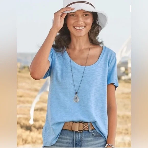 NWT Sundance Ultimate Airy Slub Knit Tee. An Essential Tee for Every Wardrobe! M - Picture 1 of 3